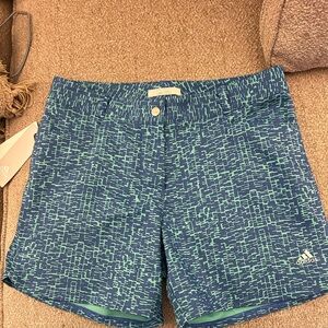 NWT Adidas Blue Pattern Golf Shorts